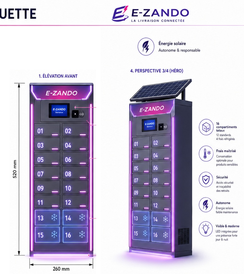 Concept de la Flubox Autonome solaire et réfrigérée
